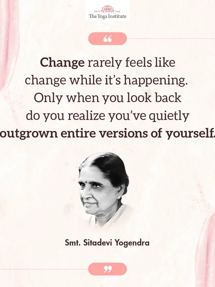 Change rarely feels like change while it's happening. Only when you look back do you realize you have quietly outgrown entire versions of yourself.