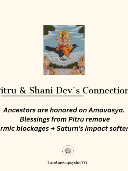 Amavasya is also a time to honor our ancestors (Pitru). Receiving blessings from our Pitru helps remove karmic blockages, which in turn softens the impact of Saturn.