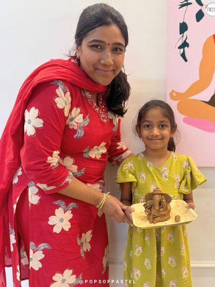 More mother-daughter bonding over art. It's so rewarding to see families creating side-by-side in our welcoming studio space.