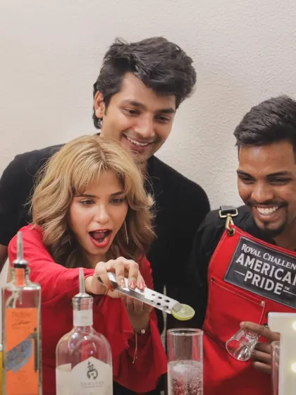 This is what it's all about: your guests laughing and learning to mix their own drinks. My workshops are fully interactive, turning your party into a hands-on cocktail making session where everyone gets involved.