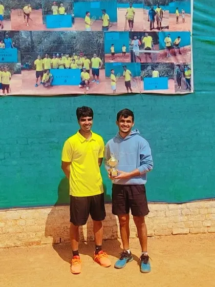 Sourabh Sehrawat with his opponent after the final match of the Men's 1 Lakh tournament in Agra.