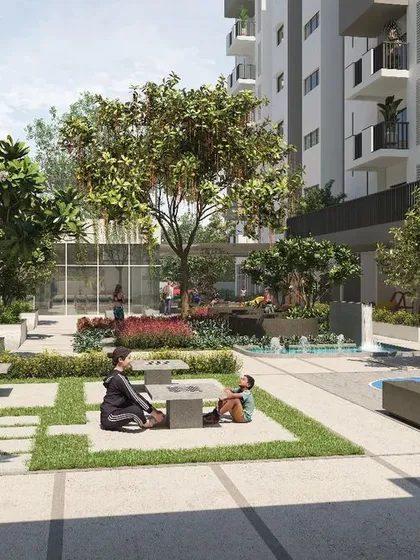 A successful urban landscape is one that breathes life into a community. Here, we designed a multi-layered central courtyard with distinct zones for play, conversation, and quiet reflection, transforming a simple apartment complex into a vibrant, interactive neighborhood.
