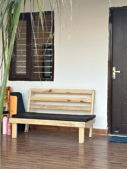 The entrance to one of our student accommodations at our new teacher training school in Rishikesh. A simple and peaceful place to rest and reflect.