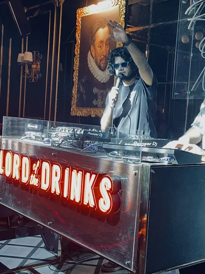 Hyping up the crowd at Lord of the Drinks. My job is to make sure everyone is part of the experience.
