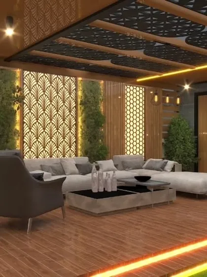 Another angle of the Paschim Vihar render, highlighting the intricate patterns of the decorative wall panels.