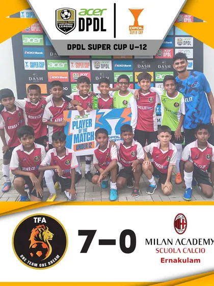 Our U12 team started their DPDL campaign with an incredible 7-0 victory against AC Milan Kerala's academy team.