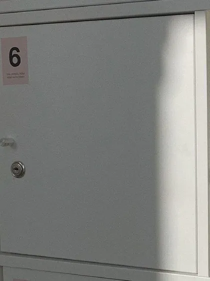A close-up of one of our secure lockers, perfect for storing smaller valuable items, documents, or electronics. Each unit is private, with a dedicated lock ensuring only you have access to your belongings.