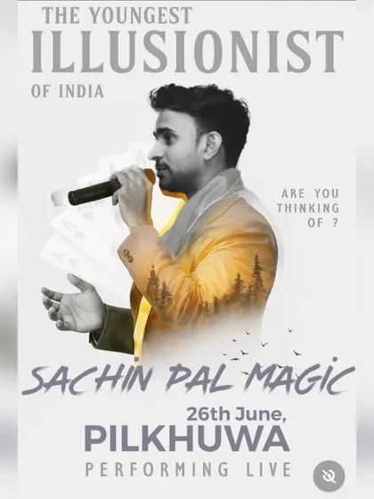 A poster for my show in Pilkhuwa, inviting the town to "believe the unbelievable."