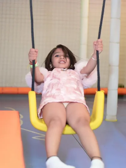 Swinging into fun! Our toddler-friendly swings are designed for safety and enjoyment, allowing even our youngest visitors to participate in the fun.
