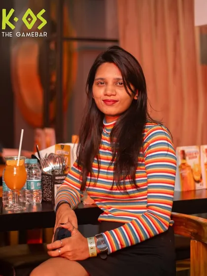 A guest enjoying our new menu during the launch party. An immaculate night of flavours, fun, and fire.