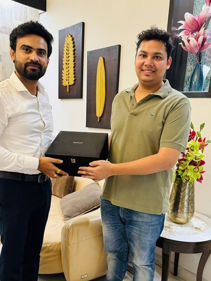 Our team presenting our smart keypad solutions to Architect Anand Goyal, one of the creative minds shaping tomorrow's spaces in the NCR region.