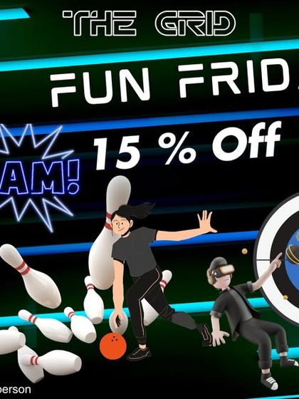 What are your Friday plans? Make them fun with 15% off your games every Fun Friday at The Grid.