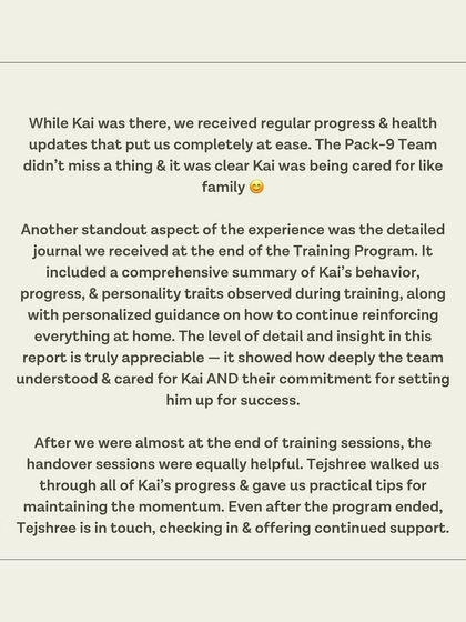 Kai's guardian highlights our detailed progress updates and the comprehensive journal they received at the end of the program.
