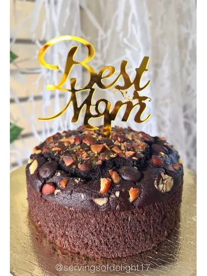 Who says cake can't be a little healthier? This is my whole wheat and jaggery chocolate cake. It's made with no refined flour or sugar, but it's still incredibly moist and delicious.