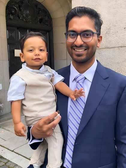 This 'Sapphire Slate Blue' suit was designed for a client in Denmark, balancing elegance for a wedding with the function he needed for business. The perfect fit for a man who does it all.