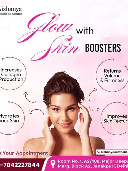 Skin boosters are a fantastic way to achieve a deep, hydrated glow. This graphic illustrates how they work by increasing collagen, restoring volume, and improving skin texture from the inside out.