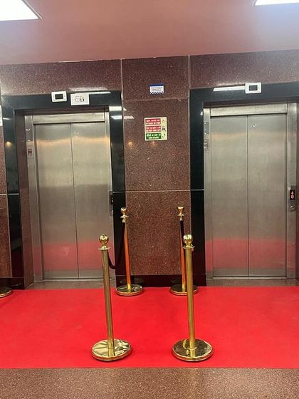 A simple yet effective setup with a red carpet and stanchions to guide attendees. We manage all aspects of crowd flow and venue navigation to ensure a smooth experience.