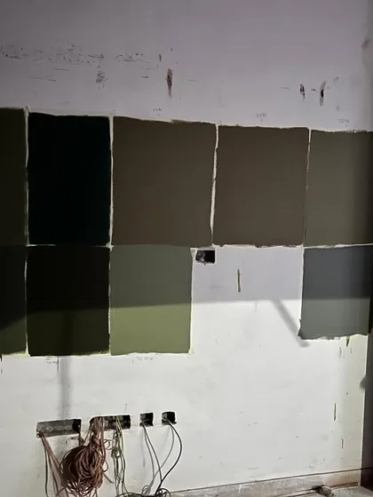 The final result is beautiful, but the process is where the magic happens. This image shows the detailed color sampling process on-site, a small but crucial step in achieving the perfect calming palette. It’s a glimpse into the meticulous, hands-on approach we take with every project.
