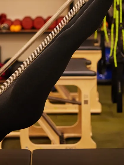 The extension of the legs against the resistance of the springs creates a deep workout for the lower abs and hip flexors.