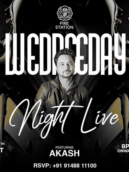 An electrifying Wednesday night awaits with live music from Akash. Join us for great vibes and unforgettable moments.