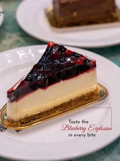 A berry sweet and oh-so-delicious slice of our Blueberry Cheesecake. Let every bite take you to dessert heaven.