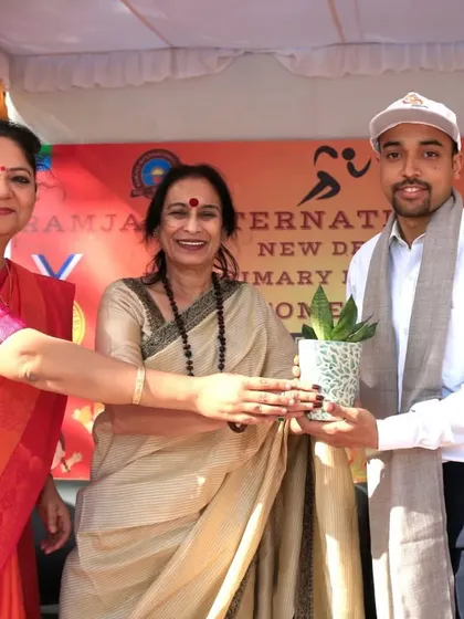 A gesture of gratitude. Receiving a plant from the school is a wonderful symbol of growth and nurturing talent.