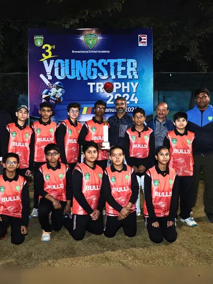 The DCA Bulls team, a finalist in the 3rd Youngster Trophy 2024. The tournament provides an invaluable experience of playing in high-stakes matches.