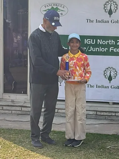 Unnati Singh after winning the IGU Feeder Tournament at Panchkula Golf Club. She is one of the hardest workers in the room, and it shows.