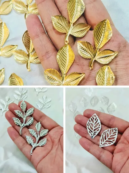 Our metal leaf add-ons are available in both gold and silver finishes. These are perfect for decorating the borders of resin platters, frames, or creating nature-themed art.