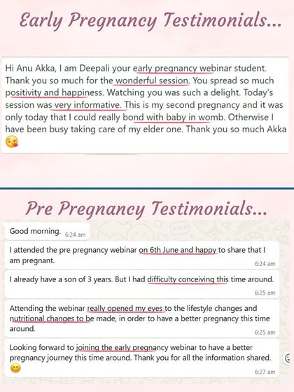 This student had difficulty conceiving her second child, but my webinar opened her eyes to the lifestyle changes needed. She is now pregnant and happy.