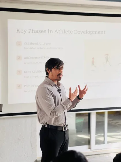 A nutritionist presents on the key phases of athlete development. Understanding the different nutritional needs for childhood, adolescence, and early adulthood is critical for long-term success.