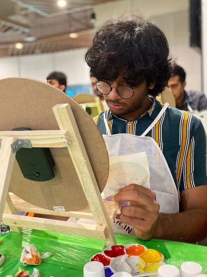 Paint Bar - Corporate Events & Team Building Beyond the Canvas: Totes, Clocks & More photo 21