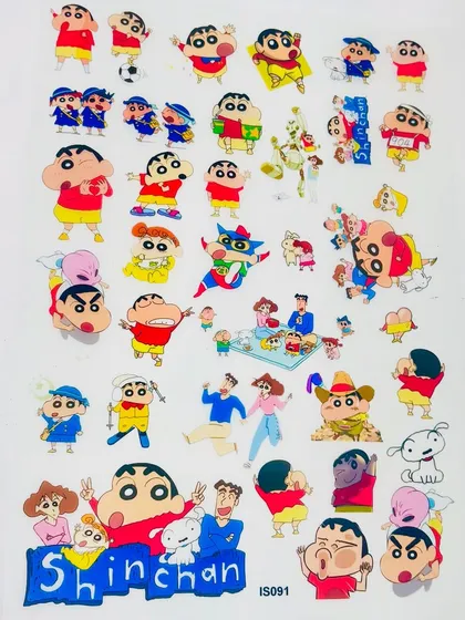This Shinchan-themed insert sheet is perfect for creating fun and quirky resin keychains, coasters, or phone grips. It's a great way to personalize gifts for fans of the show.