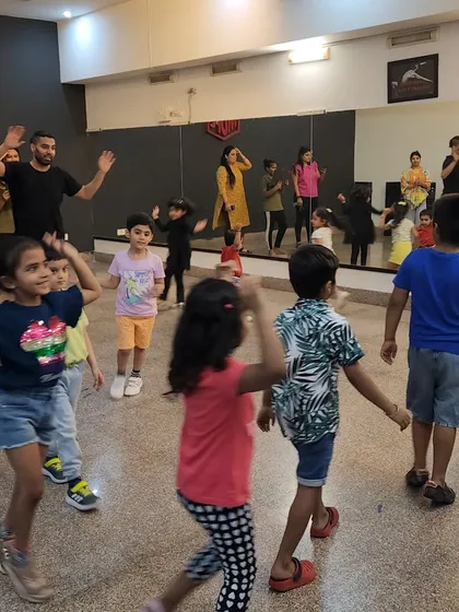 A candid shot of our class celebrating International Dance Day with what we do best: dancing.