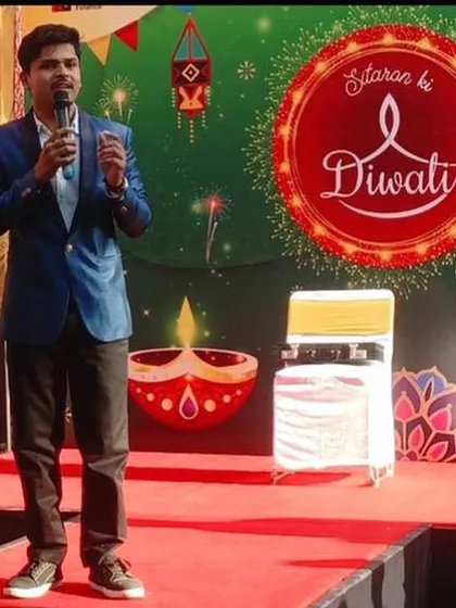 Performing at a Diwali celebration for Hero FinCorp. Corporate events are a great way for teams to connect, and I tailor my shows to fit the energy of the occasion, whether it's a formal meeting or a festive party.
