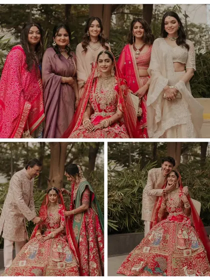 Cherished moments with friends and family during the vidaai. These group photos are an essential part of the wedding story, capturing the bonds of love and support.