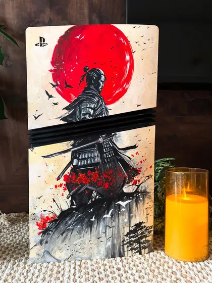 A slightly different version of the 'Ghost of Tsushima' PS5 design, showing the versatility of the theme.