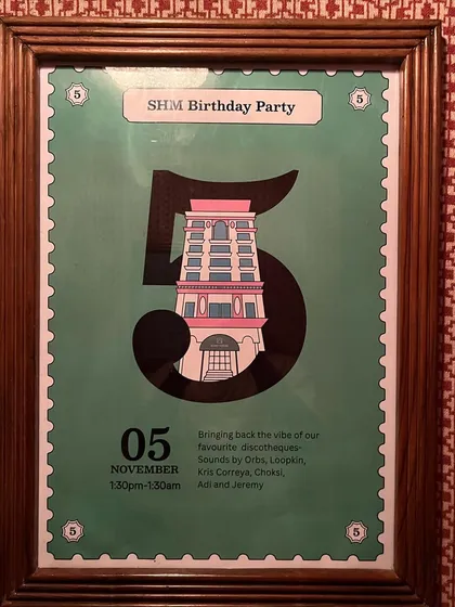 The poster for Soho House Mumbai's 5th birthday party. It was cool to be part of the celebration and play alongside other favorite local DJs.