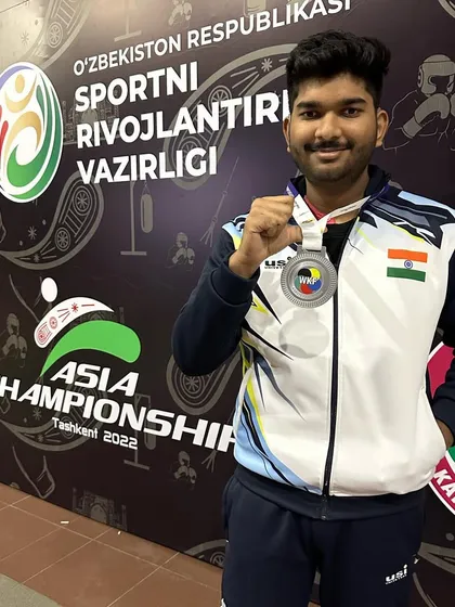 A proud moment, winning a silver medal for India at the Asian Karate Championship 2022 in Tashkent. Every competition is a chance to represent our country and test our skills.
