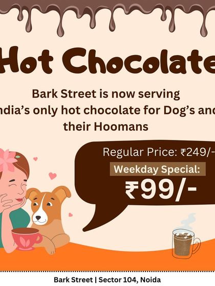 This winter, pamper yourself and your dog with India's only hot chocolate for dogs and their hoomans! It's 100% safe for your furry friend and a cozy treat for you.