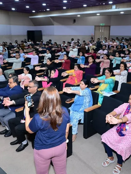 Here is a glimpse of a chair yoga session with senior officials at ONGC. My corporate wellness programs are designed for the office environment, proving that you don't need a yoga mat or special clothes to find balance and relieve stress right at your desk.