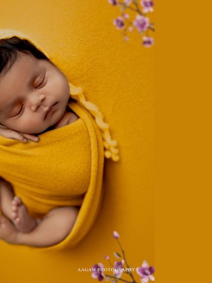 An alternate composition of the yellow setup, using negative space to create a modern and artistic portrait.