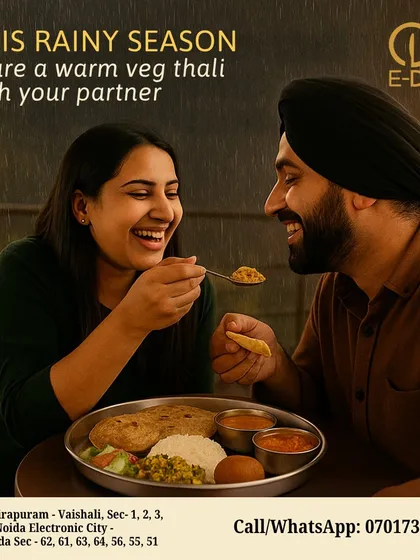 Our food is best enjoyed with loved ones. A warm veg thali is the perfect companion for a cozy day, bringing comfort and the taste of home to your table.