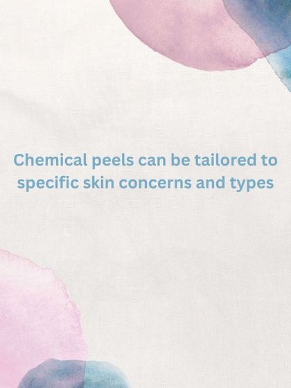 One of the biggest advantages of chemical peels is that they can be tailored to your specific skin concerns and skin type.