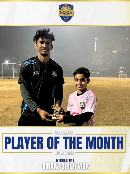 A huge shoutout to Viraaj Singh Virk, our Player of the Month for the U11 category. His dedication is an inspiration to his teammates.