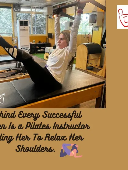 A little motivation from us. Behind every successful woman is a Pilates instructor reminding her to relax her shoulders and find her strength.