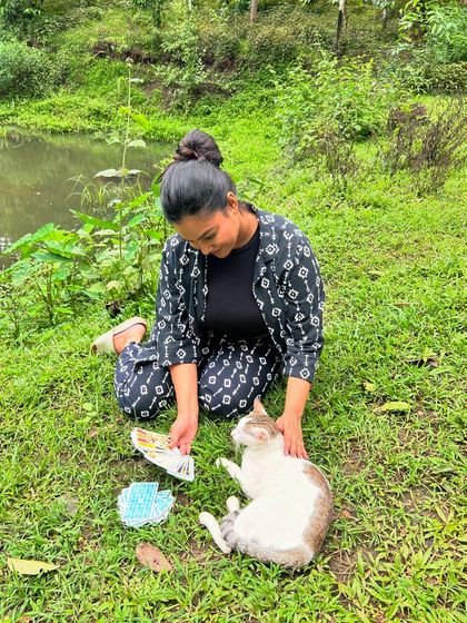 A simple but powerful reminder. The love that heals you is your own. Here I am sharing a quiet moment with a cat, a creature that embodies self-possession and gentle affection.