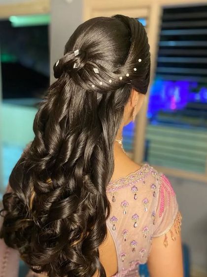 Laxmi Ramkrishna - Special Occasion Hairstyling Flowing Curls & Half-Up Styles photo 48