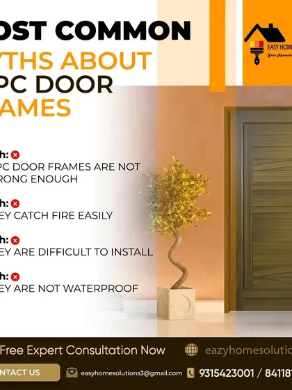 There are many myths about WPC (Wood Plastic Composite) door frames. We debunk common misconceptions to show that they are strong, fire-resistant, waterproof, and easy to install.