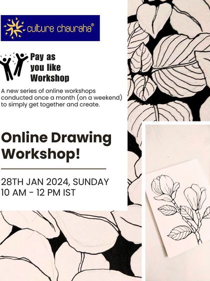 Announcing our "Pay as you like" online drawing workshop, designed to be accessible with minimal materials.